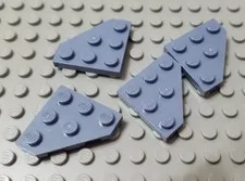 New LEGO Lot of 4 Sand Blue 3x3 Creator Corner Plate Pieces