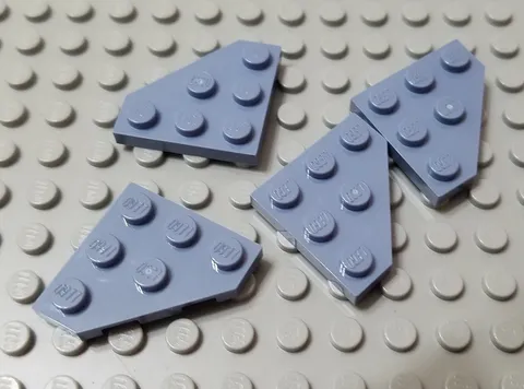 New LEGO Lot of 4 Sand Blue 3x3 Creator Corner Plate Pieces