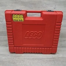 Vintage 1985 LEGO Red Plastic Storage Carry Case Box Organizer Container US Made
