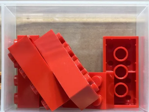LEGO Parts - Red Brick 2 x 4 - No 3001 - QTY 5