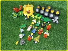Vintage LEGO Lot Tires Wheels Boat Raft Propellers Minifigure Motorcycle