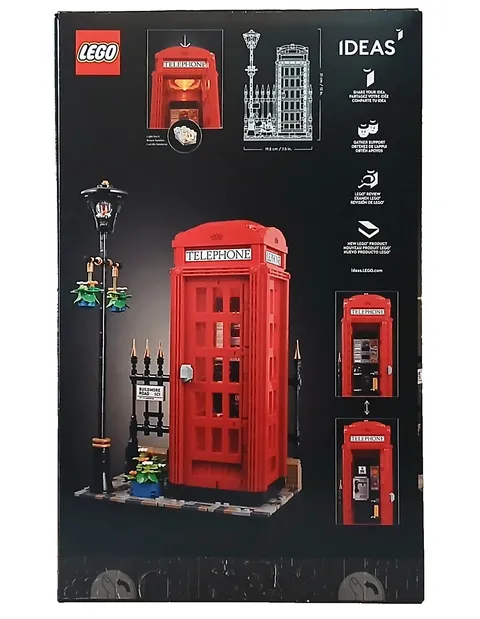 LEGO Ideas Red London Telephone Box 21347 New Sealed Building Retired Set NEW!