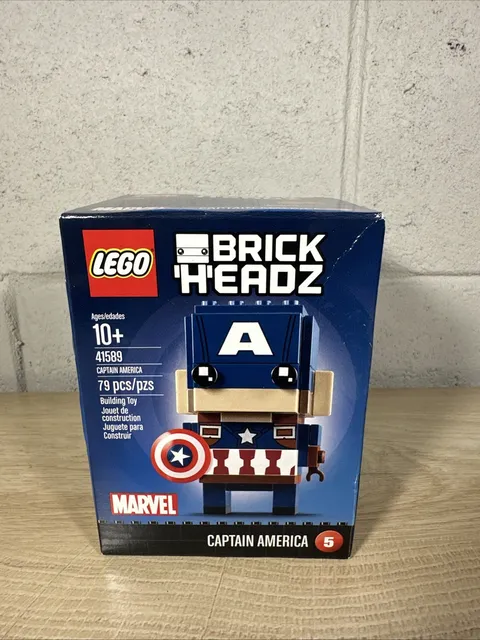 LEGO BRICKHEADZ: Captain America (41589) Retired New Sealed Marvel Super Heroes