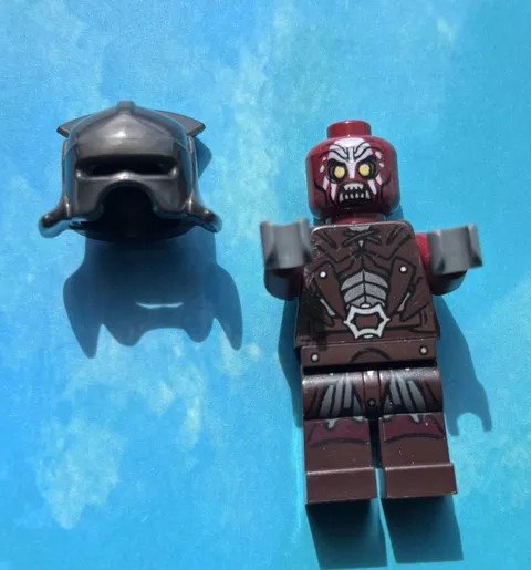 LEGO Minifigure Armor Monster Figure w/ Brown Armor & Dark Gray Helmet