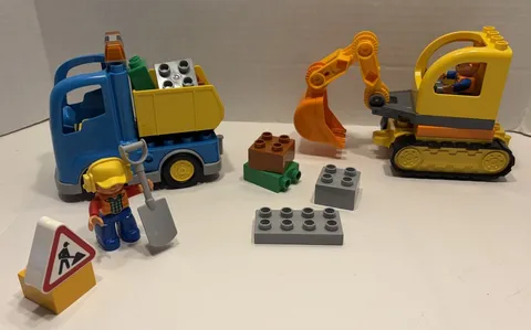 Lego Duplo #10812 Truck & Tracked Excavator  Set Complete No Box/Manual