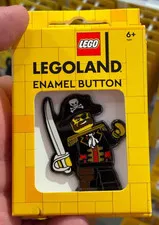 2026 Legoland California Enamel Button LEGO Captain Pirate New