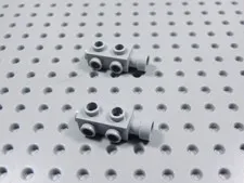 LEGO Lot of 2 Light Bluish Gray 1x2x2/3 Bricks w/ Studs on Side Part BB