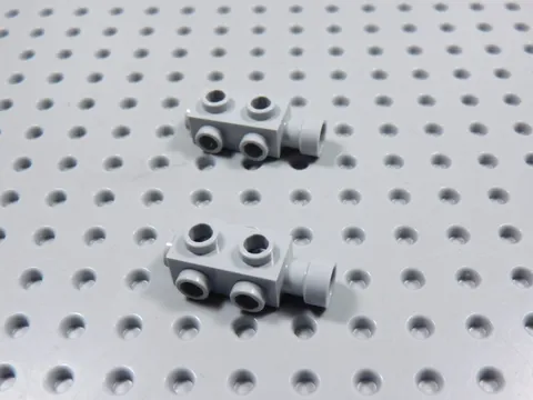 LEGO Lot of 2 Light Bluish Gray 1x2x2/3 Bricks w/ Studs on Side Part BB