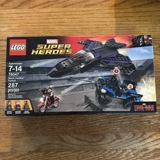 NIB sealed LEGO Marvel Super Heroes 76047 Black Panther Pursuit 287pc Comic Book