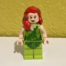 LEGO Minifigure Red Hair Green Leaf Torso Outfit with Light Green Legs