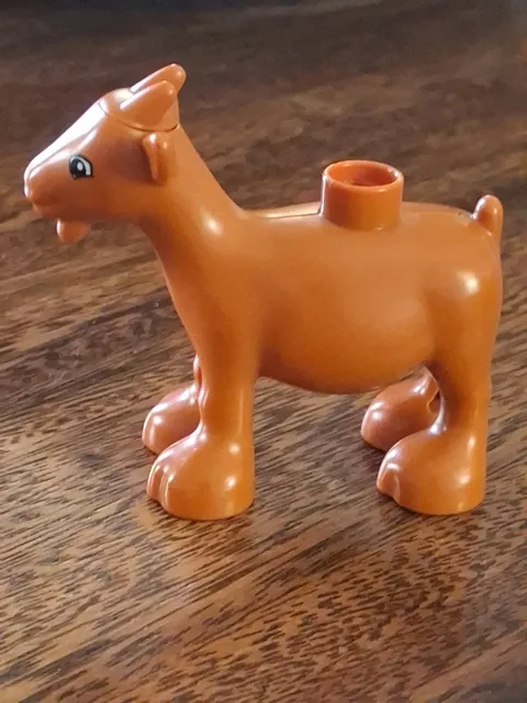 Lego Duplo Brown Goat With Horns Figure