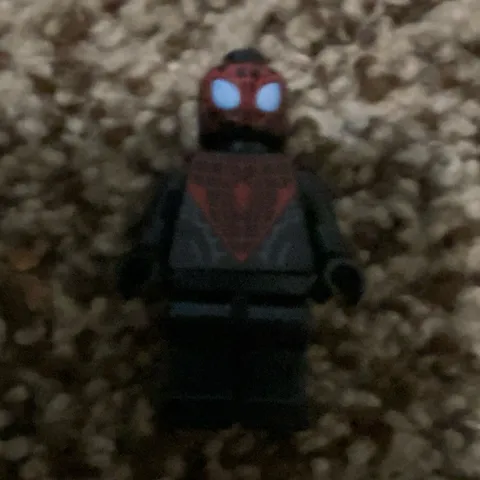 LEGO Spider-Man Minifigure Black Suit with Red Web Pattern Plastic