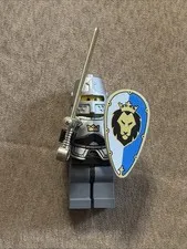 LEGO Castle Fantasy Era Crown Knight Minifigure Shield Sword Metallic Armor