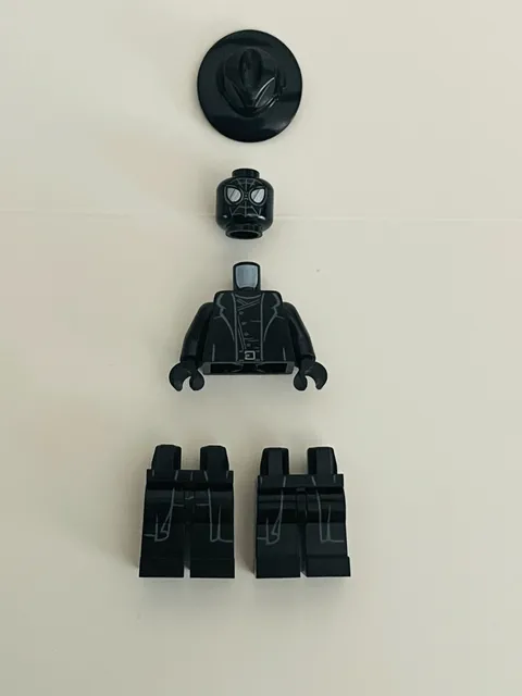 Lego Spider-Man Noir 76150 Minifigure includes both Shirt & No Shirt Tail New