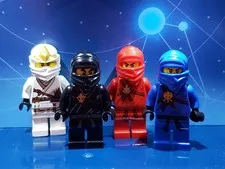 Lego Ninjago Minifigure Lot GOLDEN WEAPONS KAI Jay ZANE ZX Master Of Elements