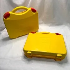 2 Lego Travel Carrying Case Bin Organizer Box Storage Suitcase Style 2012