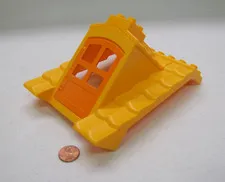 Lego Duplo Yellow Gold Gabled Roof Orange Door Gable Building House Block Brick