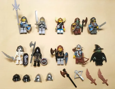 LEGO Minifigure Castle Soldier Knight Parts Lot Set Bulk Sale