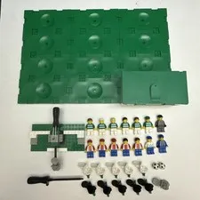 Lego Soccer Minifigures Lot With Base Plates And Soccer Calls