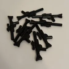 (8pcs) LEGO Star Wars Bulk Lot Black Minifigure Handheld Weapon Accessories 