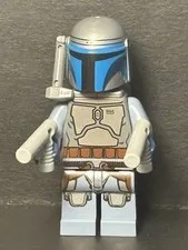 Lego Jango Fett Star Wars Bounty Hunter Minifigure Blue Smile 75015 sw0468