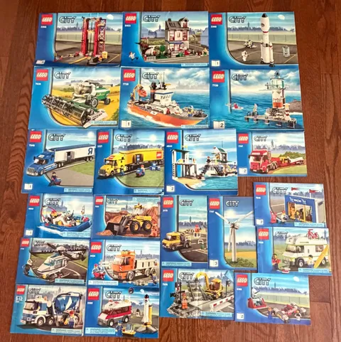 Lego City Instruction Manuals Lot 22 Books Official Guides Only No Bricks