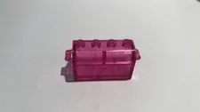 Lego Container, Treasure Chest Thin Hinge Curved Lid 4738ac01 Trans-Dark Pink