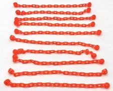 Lego 10 New Trans-Neon Orange Chains 21 Links 16-17L Parts