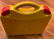 LEGO Yellow Hard Carrying Case with Dividers SEE PICS