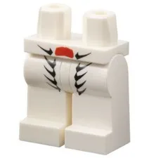 LEGO® Part 970c00pb0132 - Hips and Legs with Black Scales and Red Scale