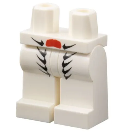 LEGO® Part 970c00pb0132 - Hips and Legs with Black Scales and Red Scale