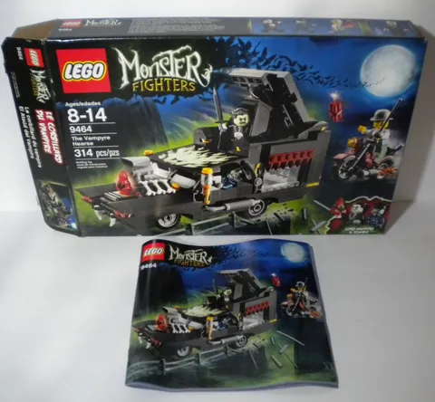 2012 Lego Monster Fighters 9464 Vampyre Hearse BOX & INSTRUCTIONS ONLY FREE SHIP