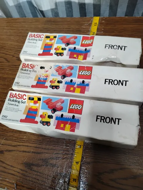 3 Unopened Vintage 1985 LEGO Basic Building Set 1562 B15
