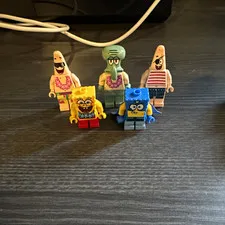 LEGO SpongeBob SquarePants Minifigure Lot 5pcs SpongeBob Patrick Squidward