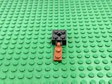 LEGO Red Brown Hinge Plate 1x2 1 Finger End & Black Brick 2x2 7258 #44301a 40902