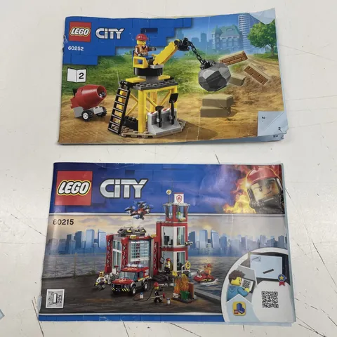 ORIGINAL RETRO LEGO USED Toy Instruction Book Manual Set - CITY 60252 (2) 60215