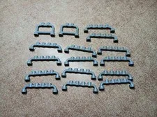 LEGO BULK LOT OF 16 LIGHT BLUISH GRAY FENCE BARS WITH STUDS 1X6 1X4X2