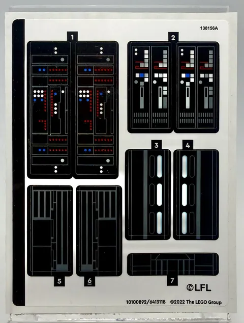 LEGO® Star Wars 75336 Inquisitor Transport Scythe Sticker Sheet