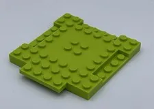 LEGO Lime Brick Modified 8 x 8 x 2/3 w/ 1 x 4 Indentations & 1 x 4 Plate 15624