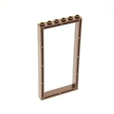 1x LEGO Housekeeping Door Frame 1x6x10 Brown Dollhouse 232 230 231 670