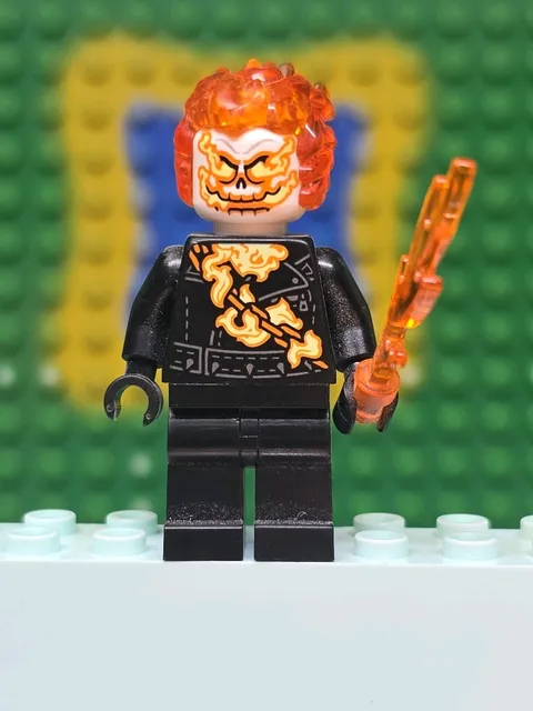 LEGO® Minifigure sh1095 Super Heroes Ghost Rider, Johnathon 'Johnny' Blaze - Whi