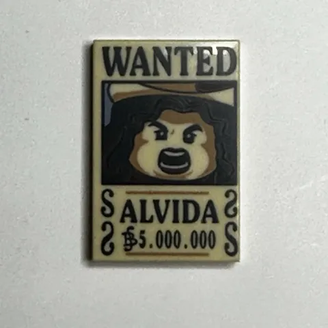 LEGO One Piece ALVIDA Wanted Poster 75636 75637 75638 75639 NEW Printed