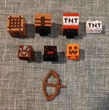 LEGO Minecraft Accessory Lot TNT Crafting Table Chest Bow Cow Spider