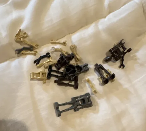 LEGO Minifigure Body Parts Lot Bulk Black Tan Dark some broken pieces
