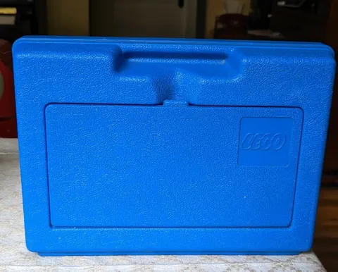 1983 Vintage Blue Lego Carrying Case Storage Box Bin, Hard Plastic USA