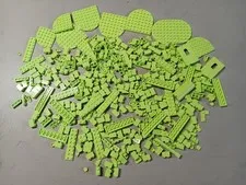 LEGO BULK LOT 460 YELLOWISH GREEN BRICKS PLATES TILES & SPECIALTY PIECES