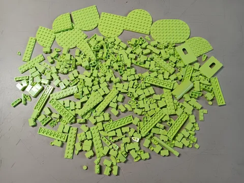 LEGO BULK LOT 460 YELLOWISH GREEN BRICKS PLATES TILES & SPECIALTY PIECES