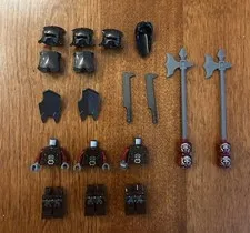 LEGO Uruk-Hai Minifigure Lot: figures, armor, weapons (LOTR)