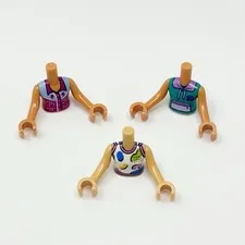 LEGO Friends Mini Doll Torso Shirt Top Wardrobe Princess Elves 3 Pack Lot#12748