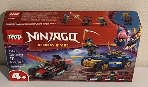 LEGO NINJAGO Dragons Rising 71840 Rogue vs. Drix Race Car Duel 111pc Age 4+